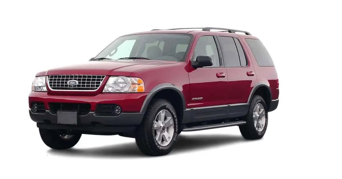 Red Explorer on white background