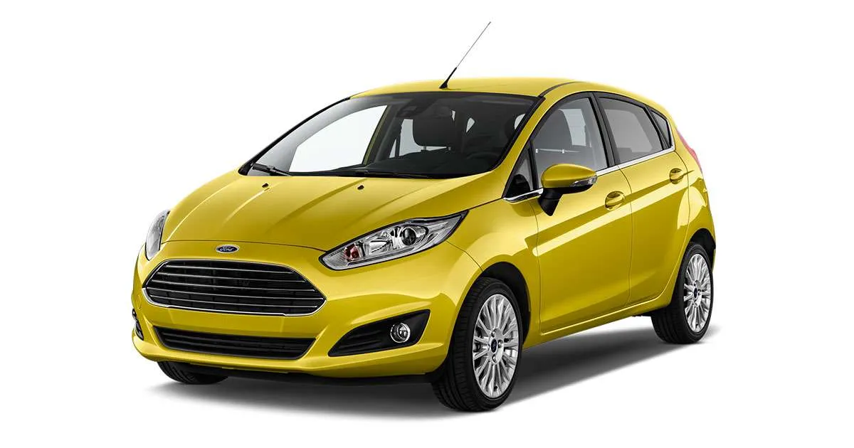 Yellow Fiesta on white background