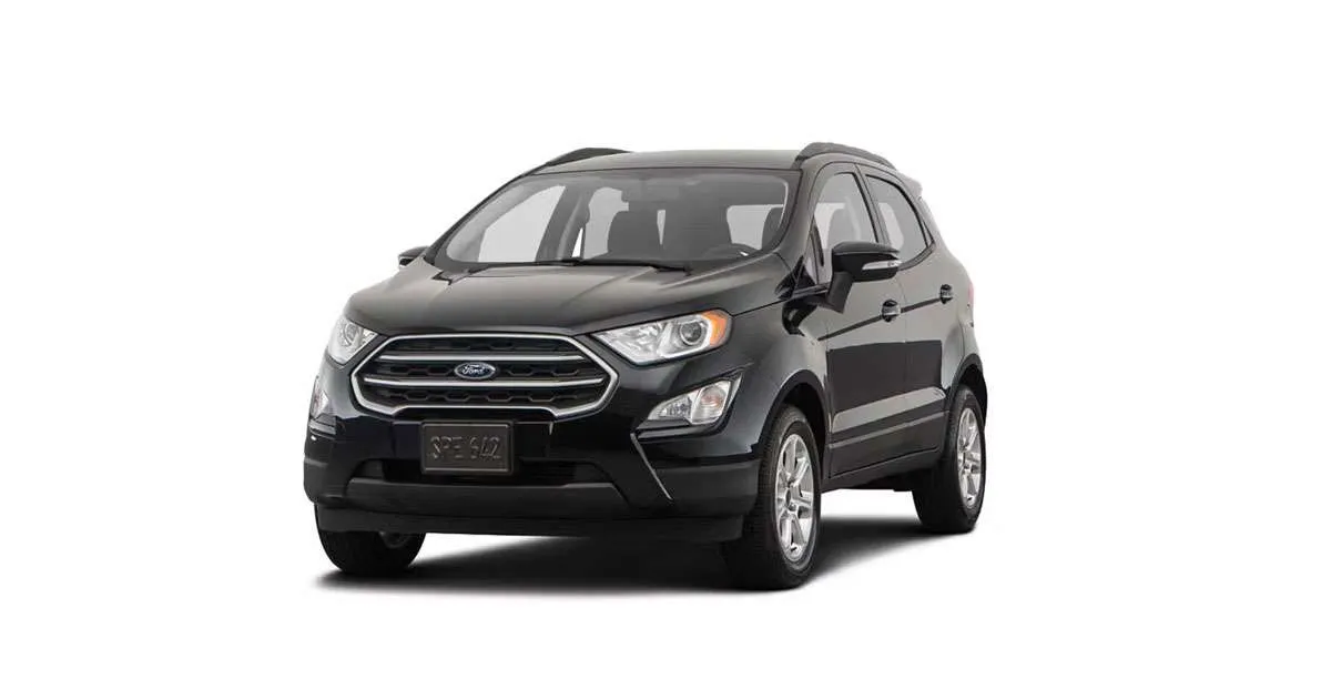 Black EcoSport on white background